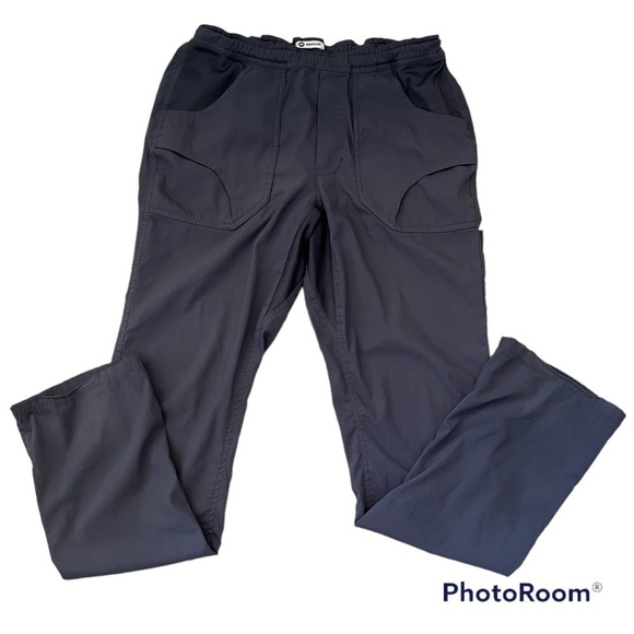 KOILITE gunmetal gray scrub pants, M, moisture wicking, pockets, comfortable. - Picture 1 of 16